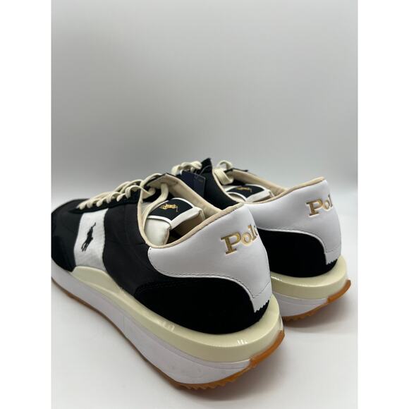 Polo Ralph Lauren Train 89 Black/White Sneakers Men's Size 14 NEW - Picture 8 of 12